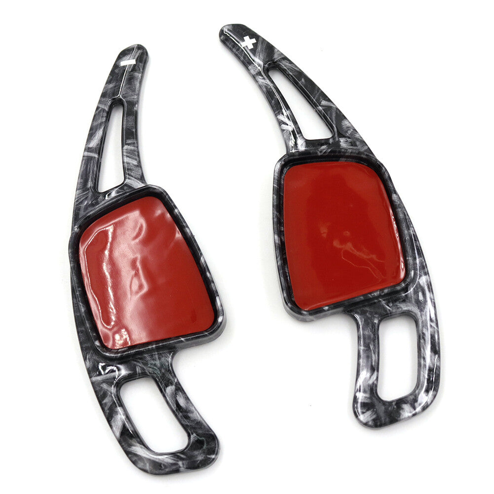 Pair Steering Wheel Shift Paddle Shifter Extension Carbon Fit for Audi A3 A4 A5 S3