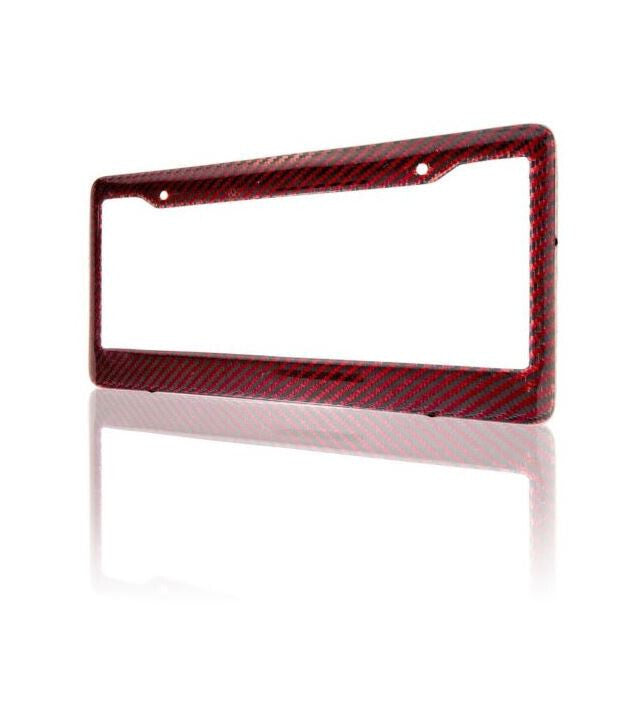 Car license plate frame cover cap trunk red carbon fiber suitable for BMW