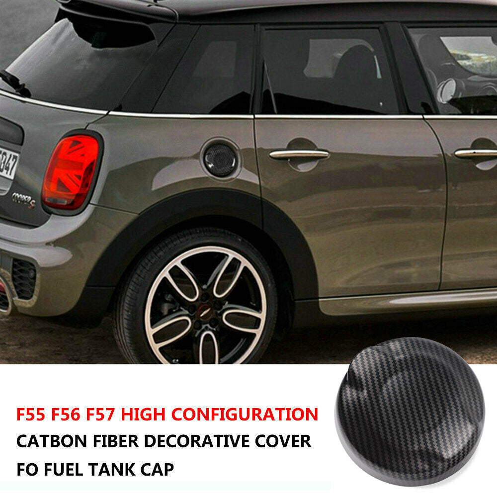 for Mini Cooper F55 F56 F57 2.0L Carbon Fiber Gas Tank Fuel Cap Cover Accessory