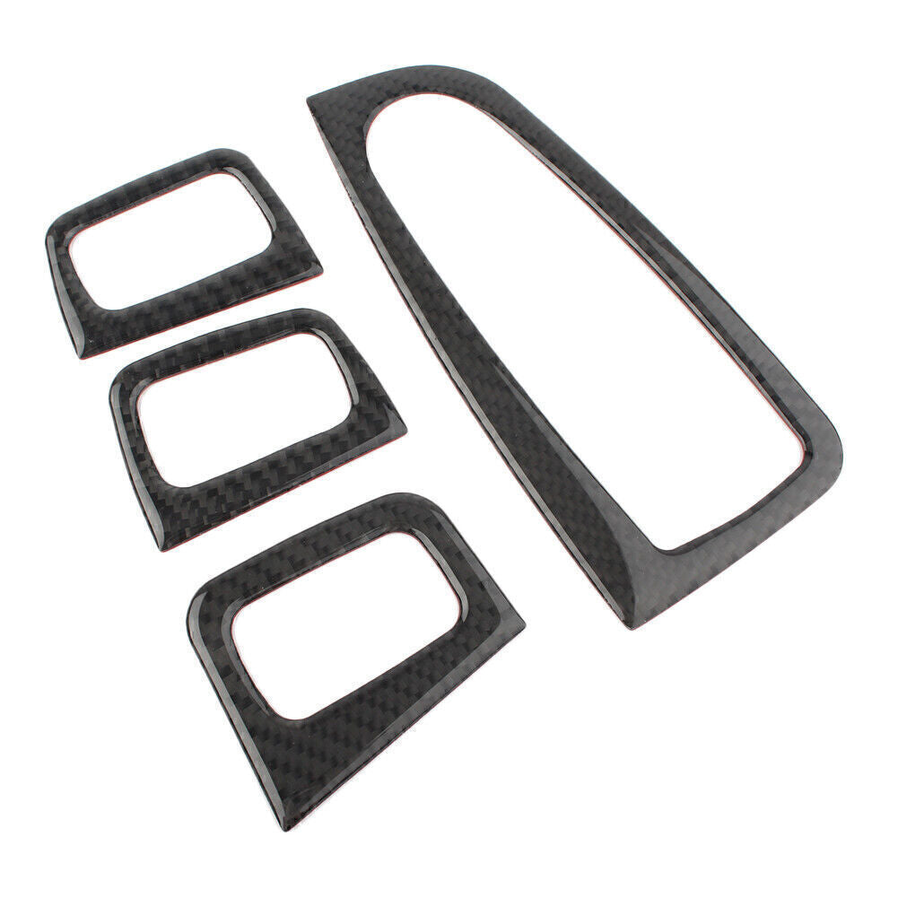 Door Armrest Window Lift Trim for Mercedes-Benz C Class W205 14-18 Carbon Fiber