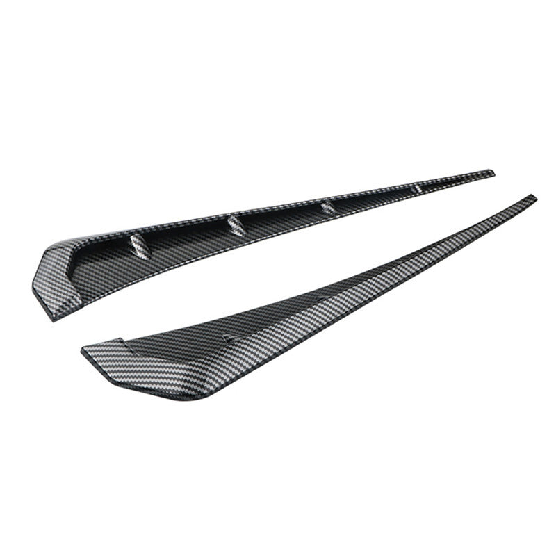 2Pcs Carbon fiber Car Fender Breather Cover Side Strip Cap Air Flow Sticker