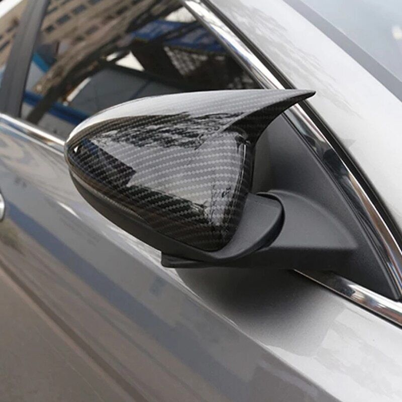 for KIA K3 Forte 2019-2022 Carbon Fiber Horn Side Rear View Mirror Cover Trim