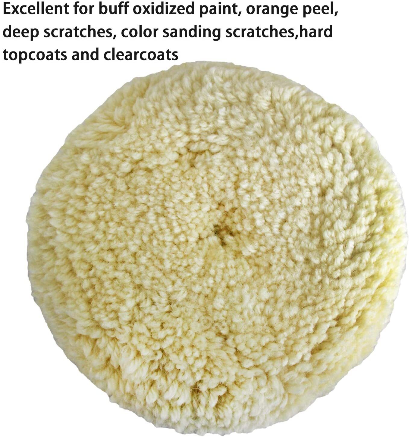 Polishing Pad Kit 100% Natural Wool Hook and Loop for Composite Cutting