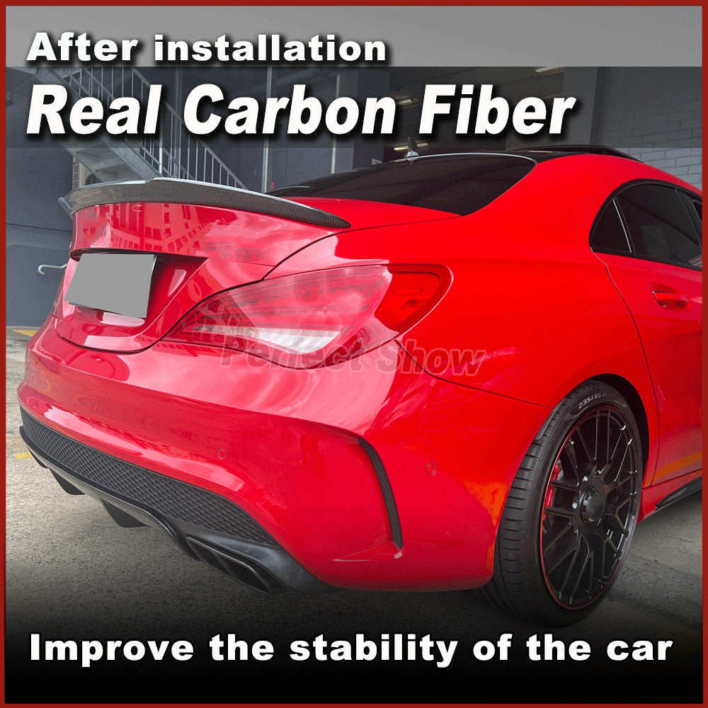 for Benz C117 CLA180 CLA200 CLA250 CLA45 2013-2019 Carbon Rear Trunk Lid Spoiler