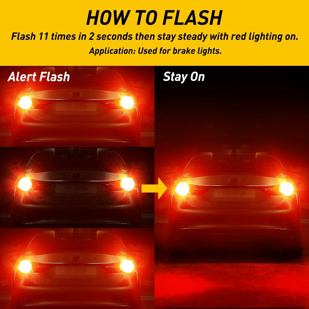 AUXITO 3057 3457 Super Red Alert LED Warning Light