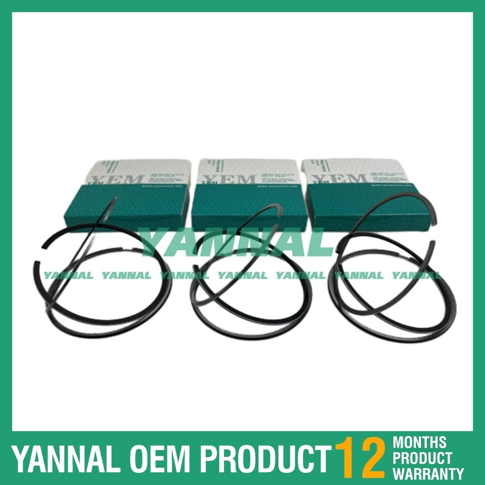 3 new D1403 Piston Ring Kit (STD) for Kubota Excavator Diesel Engines