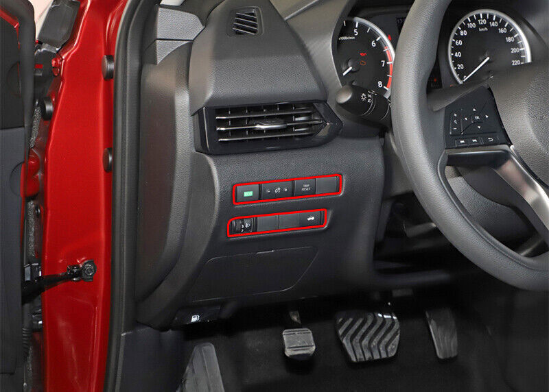 Headlight Button Frame Cover Trim for Nissan Sylphy Sentra 20-2022 Carbon Fiber