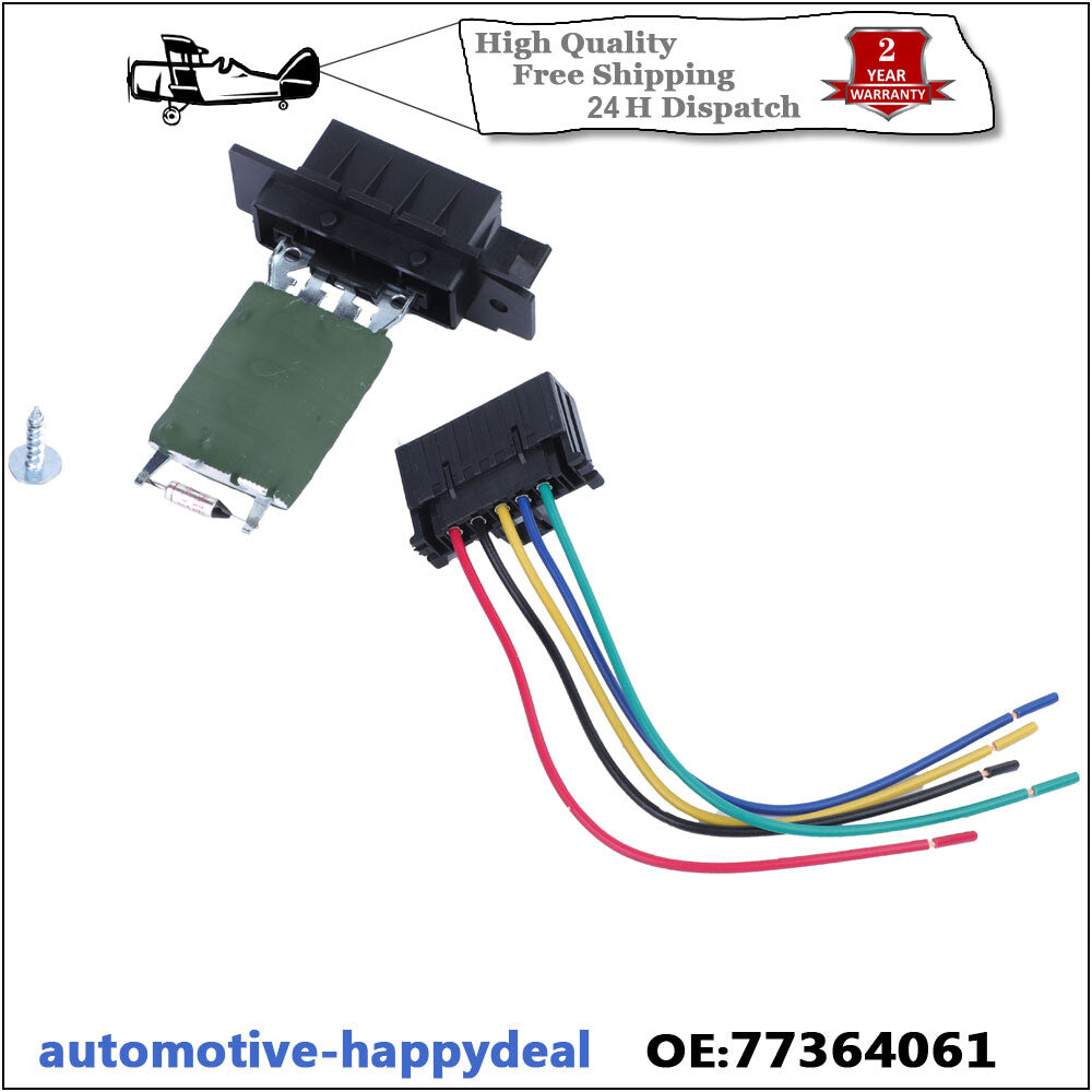 Heater Blower Resistor + Wiring Loom for Citroen for Fiat for Peugeot for Vauxhall Alfa
