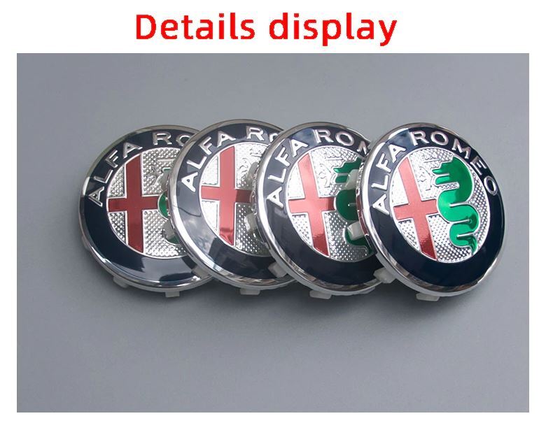 4x65mm Enkei Silver Chrome Badge Wheel Center Hub Cap Edge Cap