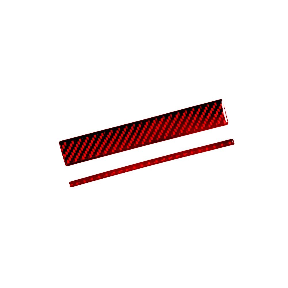 Red Carbon Fiber Navigation Top & Bottom Trim Cover for Chevy Impala 2014-2020
