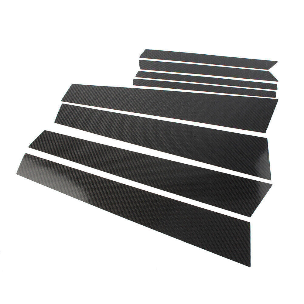 Window B Pillar Trim Cover Carbon Fiber Fit for BMW E71 2009-2014 (X6) X-Series 1Set