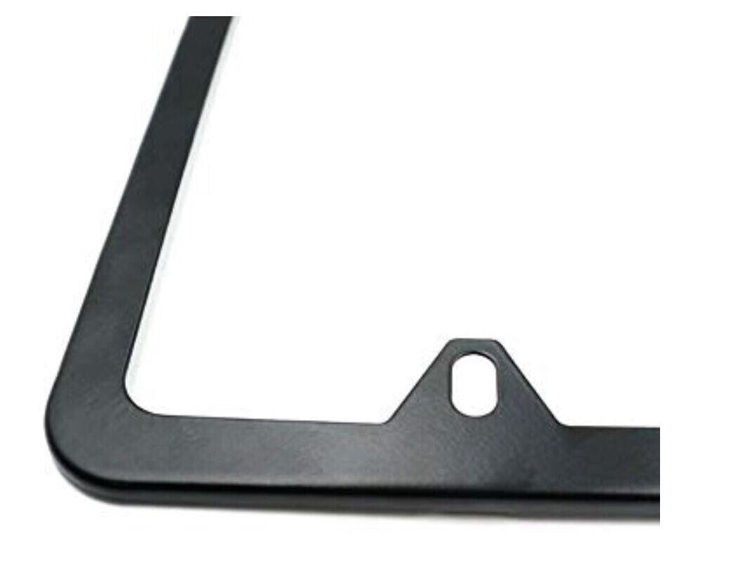 Car license plate frame cover cap, trunk ultra-thin metallic black, suitable for ford