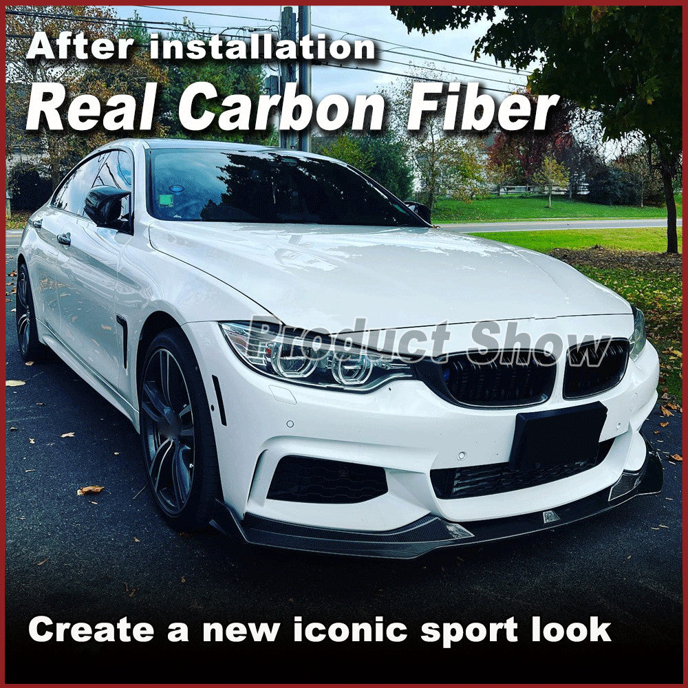 for BMW F32 F33 F36 M-Sport 2014-2019 Real Carbon Fiber Front Bumper Lip Spoiler