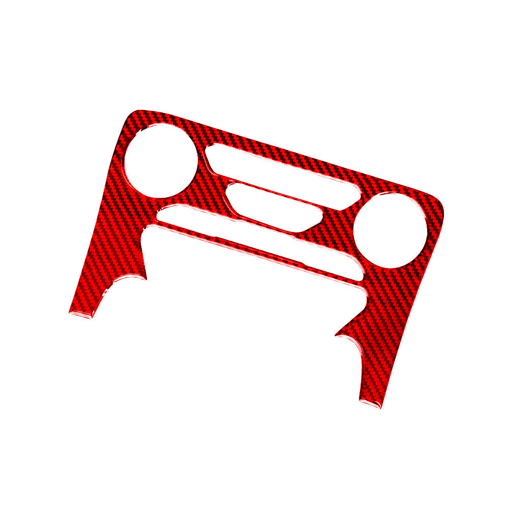 Red Carbon Fiber Center A/C Control Panel Cover Trim for Ford Ranger 2019-2022