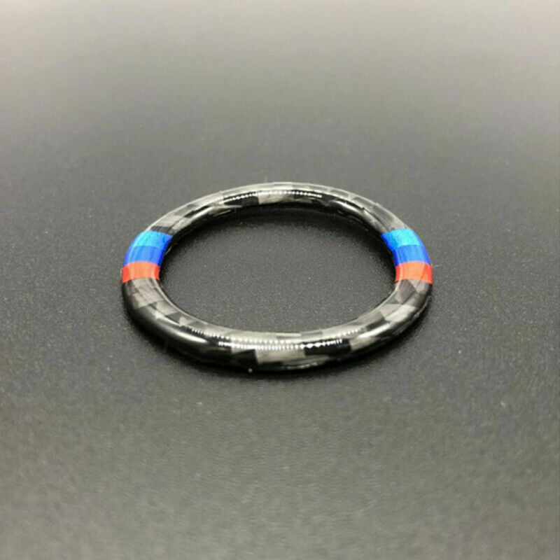 Carbon Fiber Engine Start Stop Switch Button Cover Trim for BMW E90 E87 E60 E70
