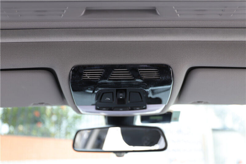 for BMW 3 Series 2014-18 Black Wood Grain Inner Roof Read Light Decor Cover Trim