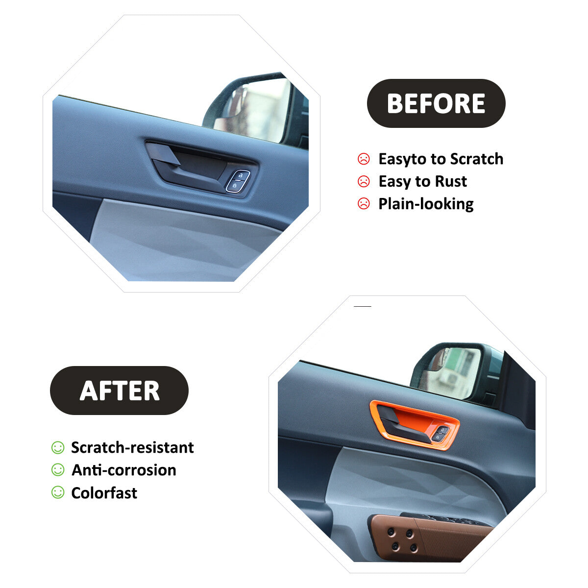 4-Piece ABS Carbon Fiber Exterior Door Handle Covers for Toyota 86/ for Subaru BRZ (2012-2022)