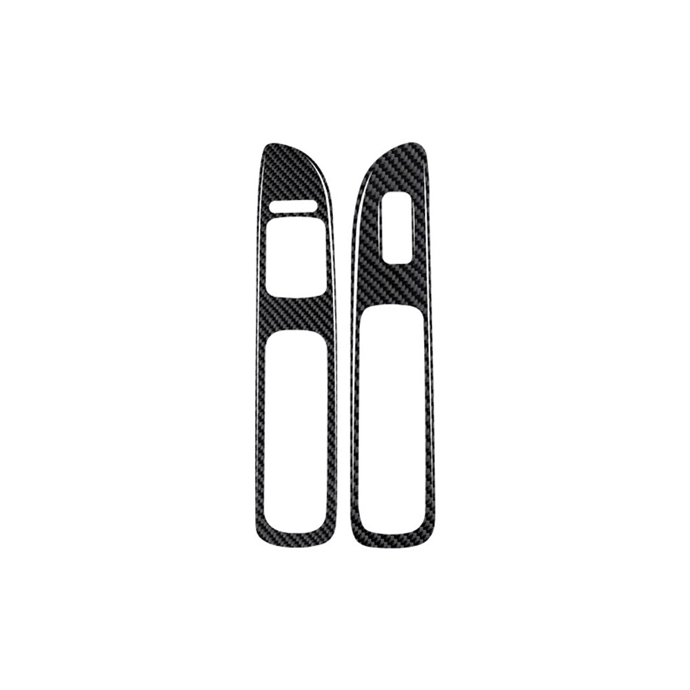 Carbon Fiber Door Window Lift Console Panel Cover Trim for Honda for Civic 1999-2000