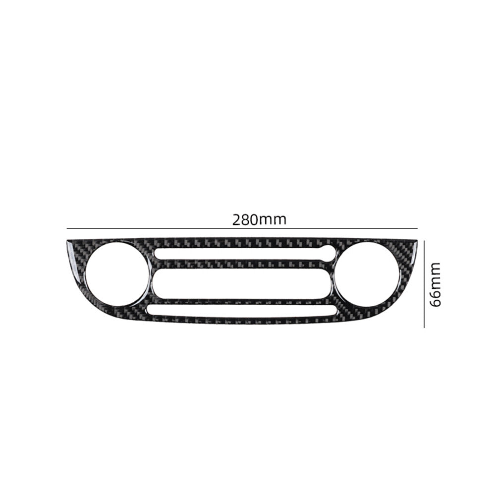 Carbon Fiber Interior Radio With CD Player Cover Trim For 2012-2015 for Fiat 500