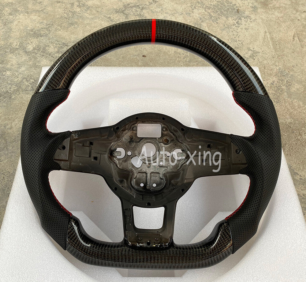 Customized Carbon Fiber Flat Steering Wheel for VW for Golf MK7 GTI R Scirocco 2015+