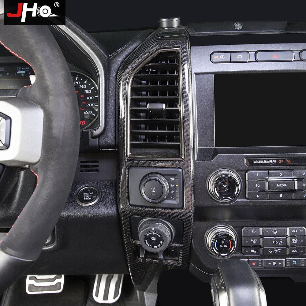 Real Carbon Fiber Car Interior Dashboard Air Vent Cover for Ford F150