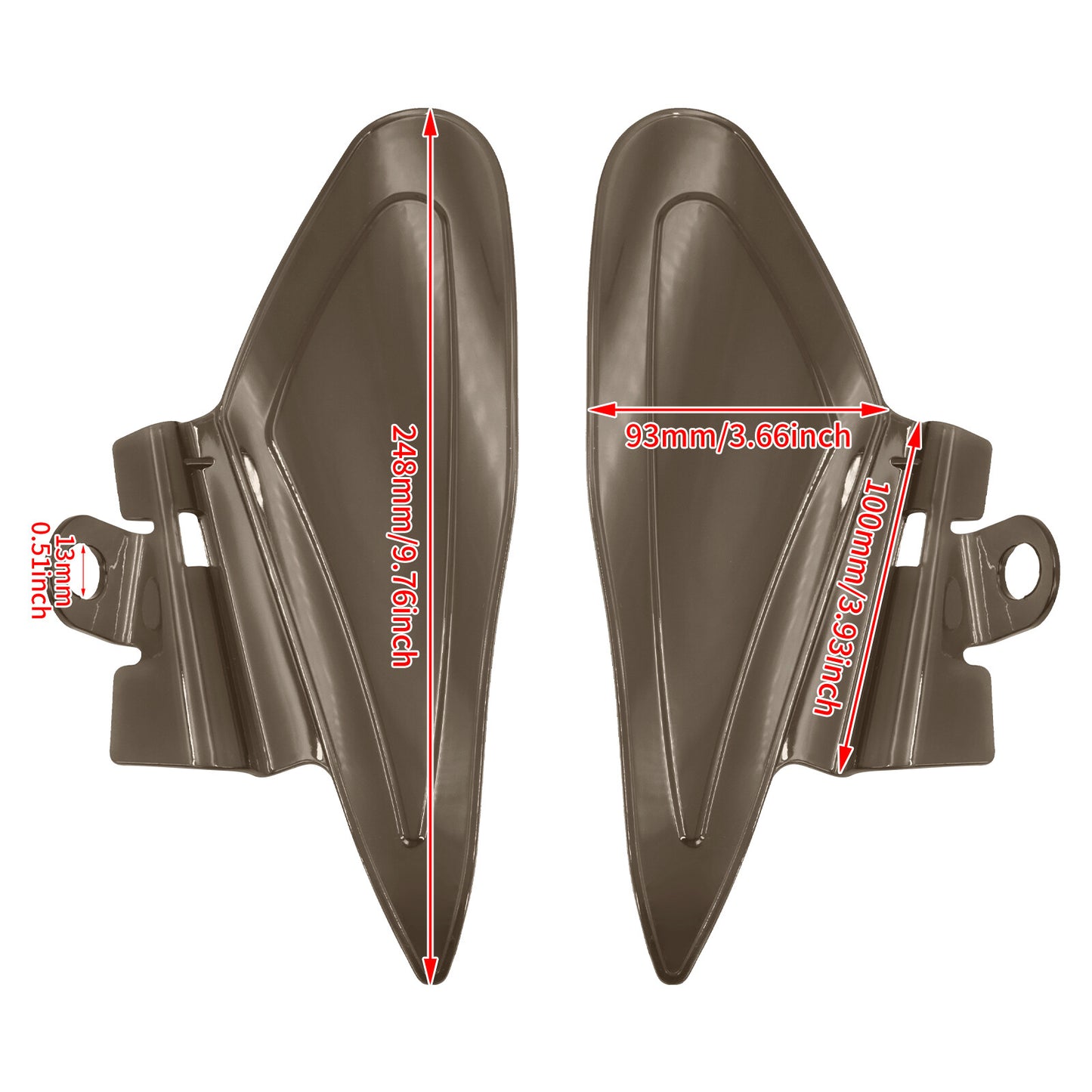 Smoke Reflective Saddle Heat Shields For Indian Chief Chieftain Roadmaster 14-22