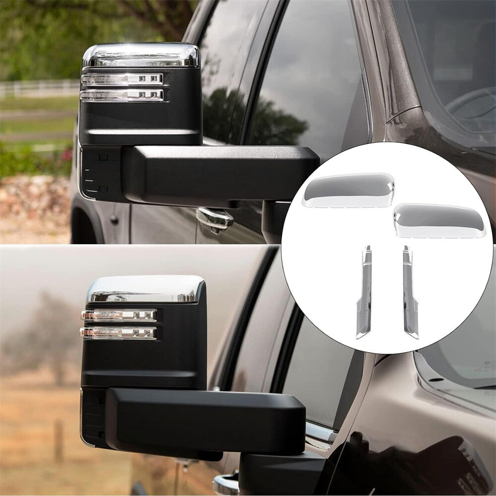 For 2020-23 Chevy Silverado for GMC for Sierra HD 2500 3500 Top Side Mirror Cover Caps