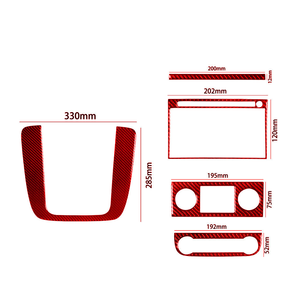 Red Carbon Fiber Digital Climate Panel Trim For Silverado/tahoe/ for sierra 2007-14 C