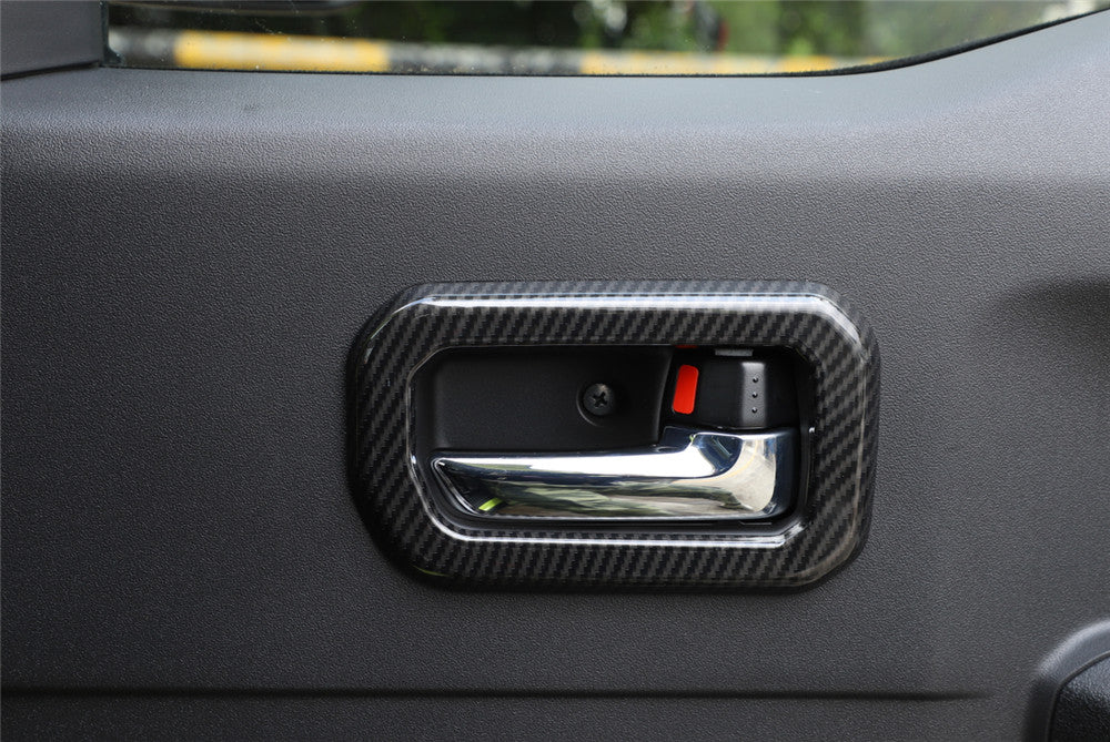 Carbon Fiber ABS Interior Door Handle Bowl Decor Trim for Suzuki for Jimny 2019-2022