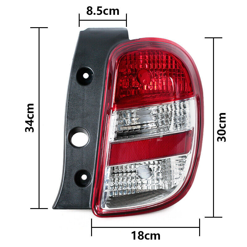 for Nissan March 2010-2017 Tail Light Brake Lamp Housing Without Bulb Right