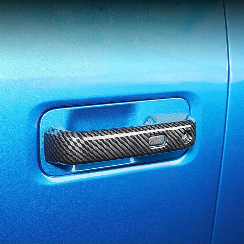 for Ford F-150 F150 2015-2020 Carbon Fiber Side Door Handle Molding Cover Trim