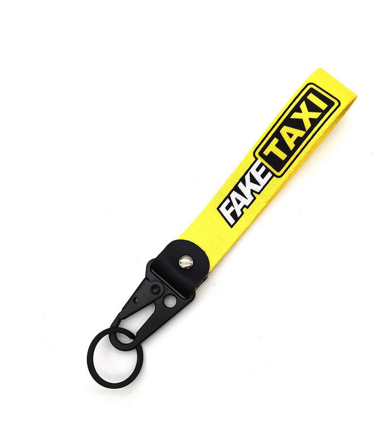 1 car keychain/key ring with lanyard, car accessory, fake taxi, suitable for Mazda