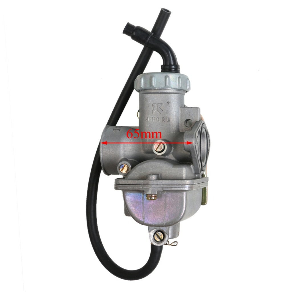The PZ 20mm carburetor is suitable for Taodao Baja Go go-karts and scooters with capacities of 50cc, 110cc, and 125cc.