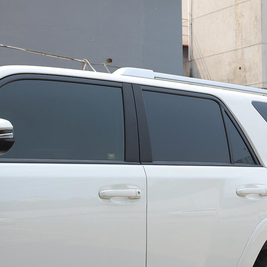 Carbon fiber door and window pillar decals for Toyota 4Runner (2010-2023)