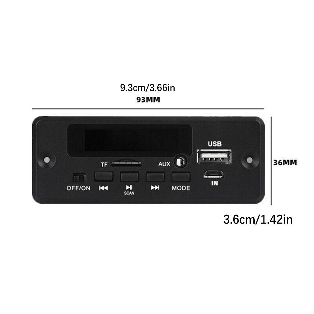 Car 12V Bluetooth Audio Receiver Decoder Board Lossless MP3 Player Module ee
