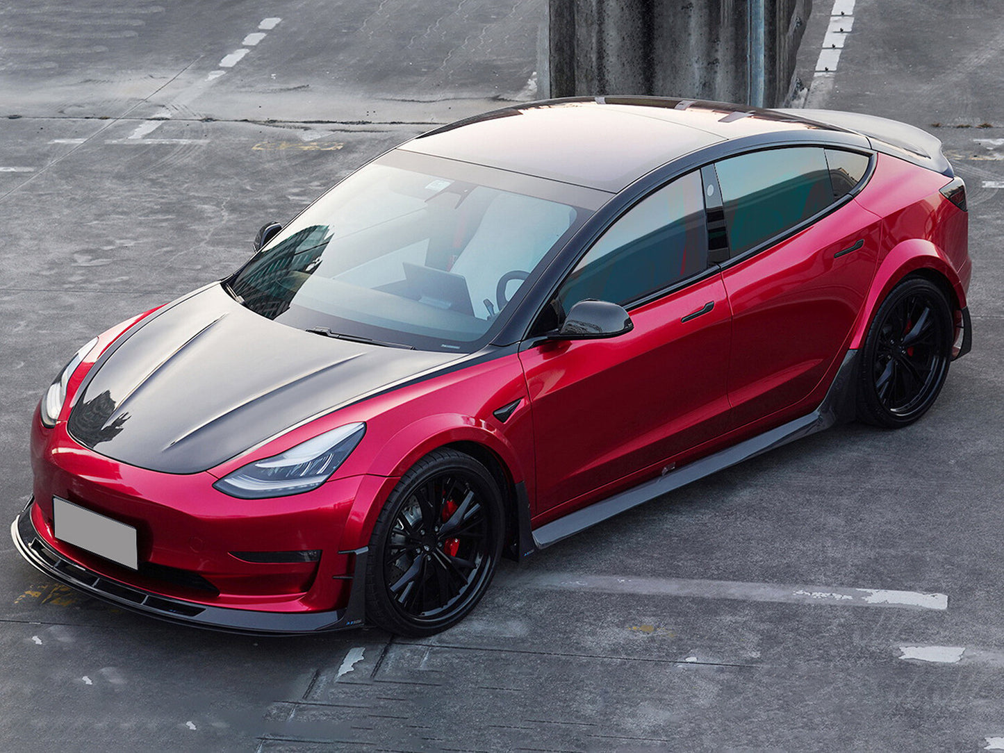 Replacement Real Carbon Fiber Mirror Cover Caps for Tesla Model 3 2017-2021 te1