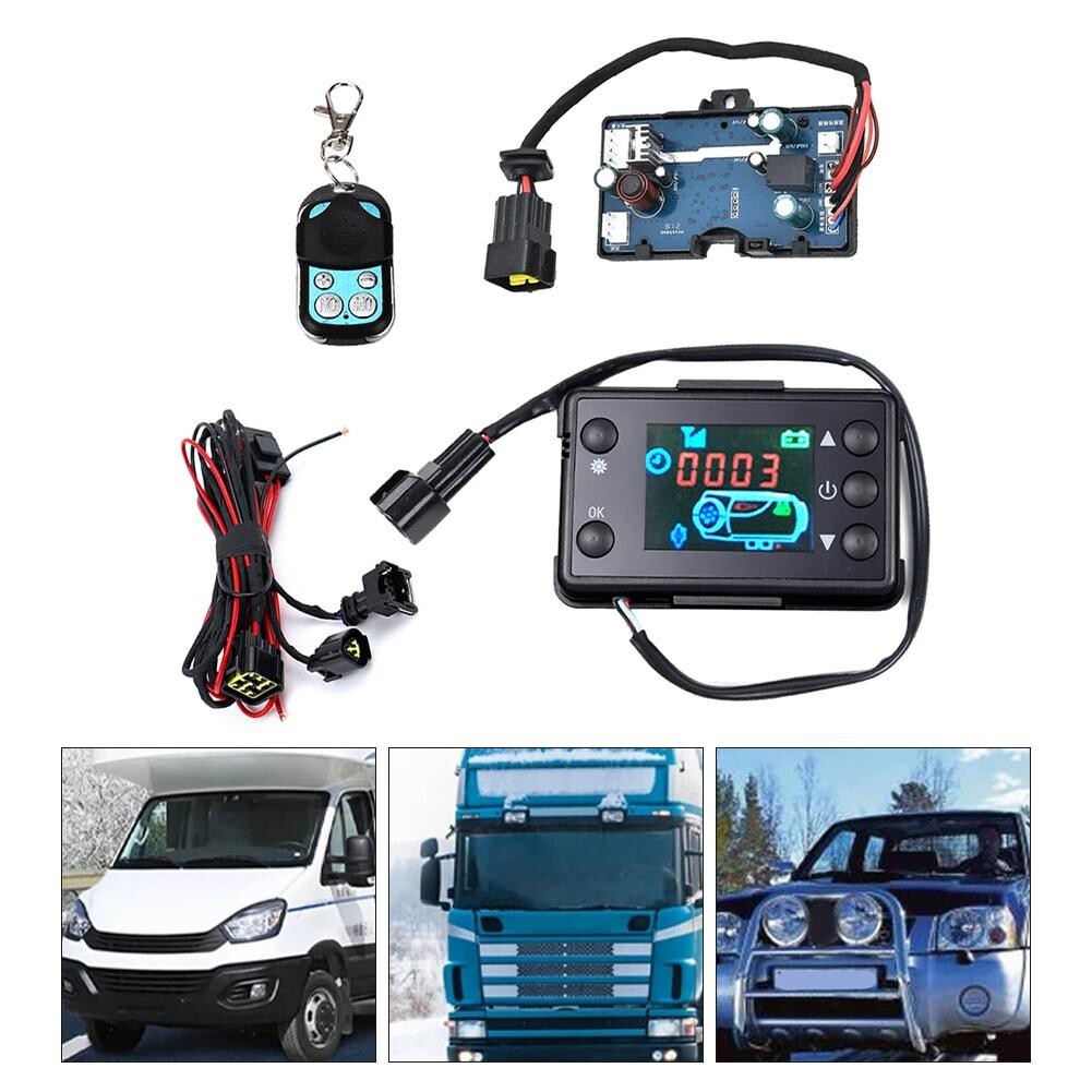 12V 24V Diesels Air Heater LCD Monitor Switch, Control Board with Remote Control