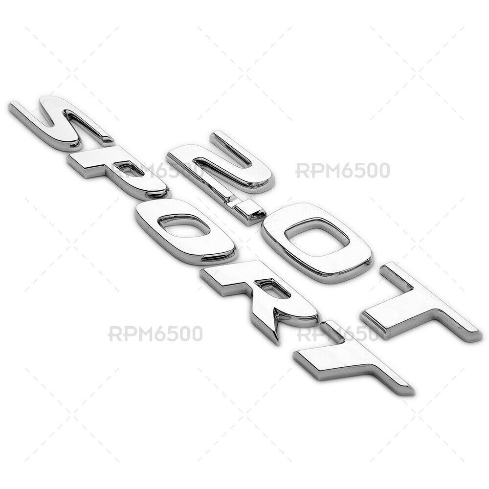 SET for Honda 2.0T Sport Luggage Rear Trunk Lid Logo Badge Nameplate Emblem Chrome
