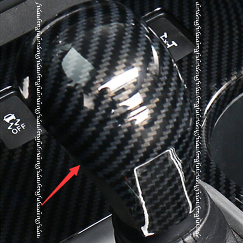 for Toyota Highlander 2014-2019 Carbon Fiber Car Gear Shift Knob Cover Grip Trim