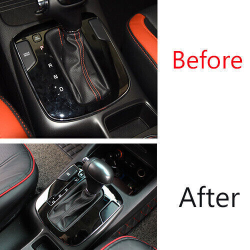 Car Middle Console Gear Shift Panel Trim for Kia K3 Forte 2017-2018 Black Steel