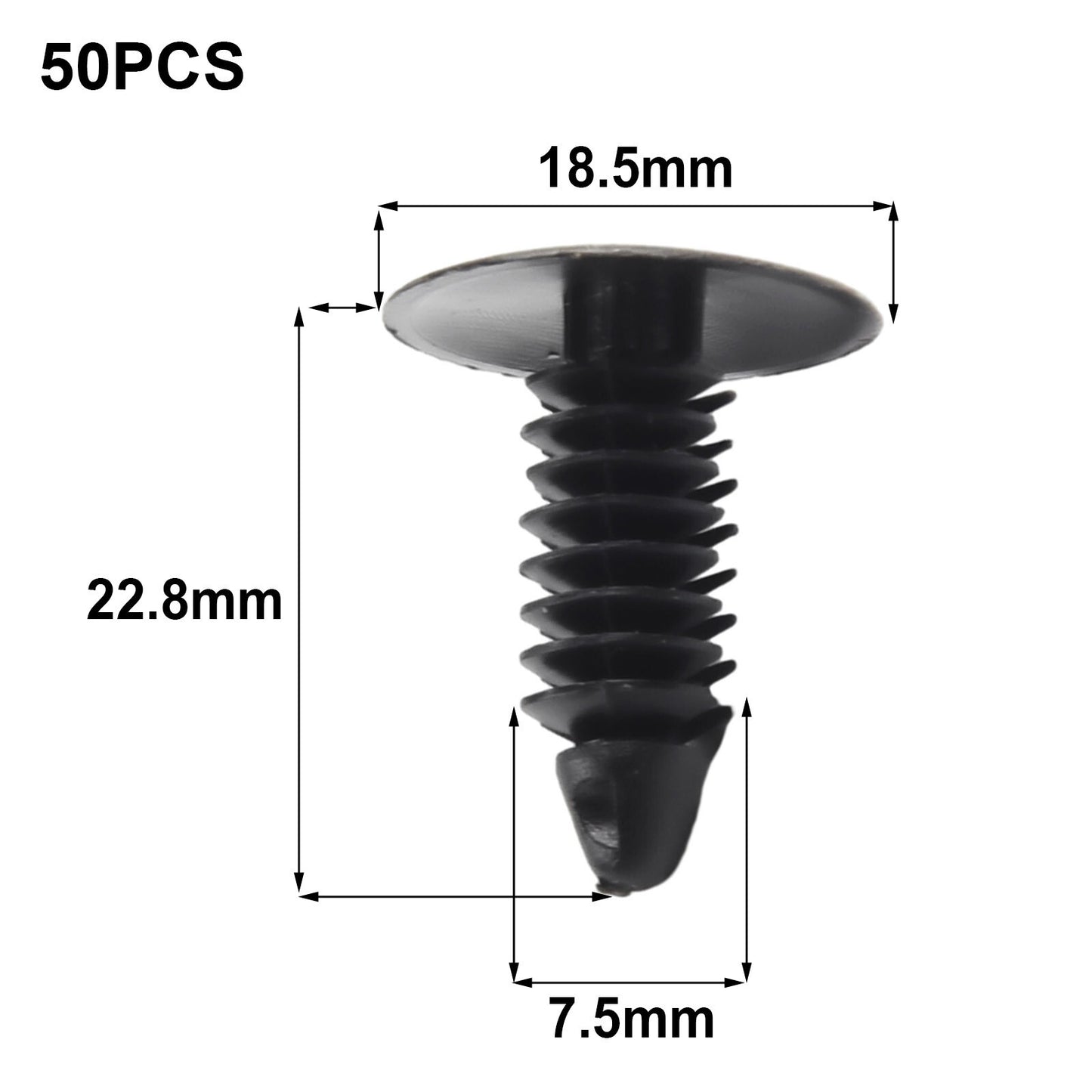 Replacement Fastener Clips Accessory Push pins 50pcs Plastic Automotive