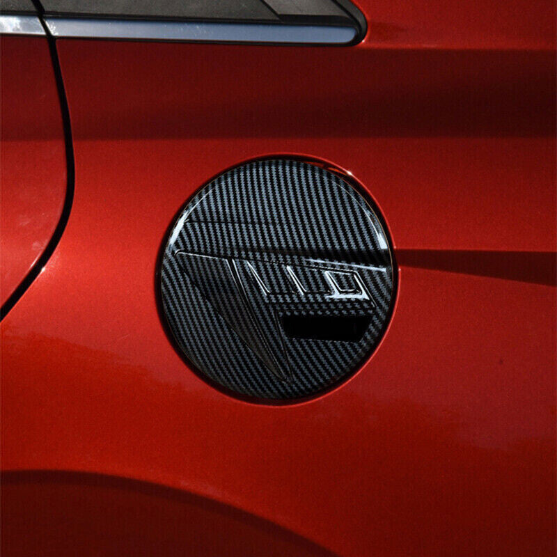 for Hyundai for Elantra 2021-2022 Carbon Fiber Look Fuel Tank Cap Oil Gas Cover Trim