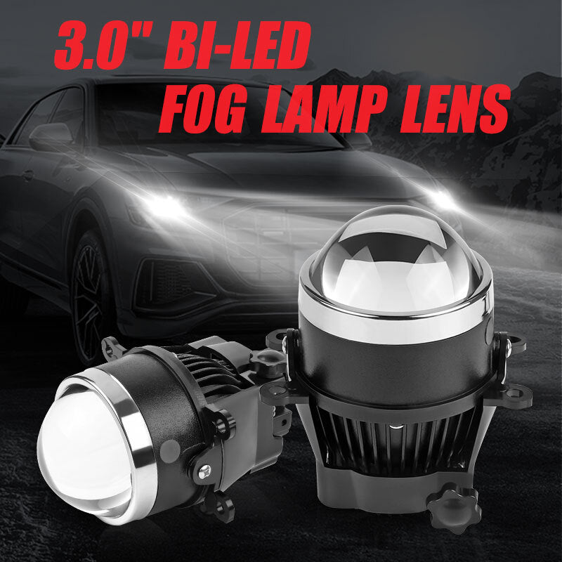3.0 Bi LED Fog Light Projector Lens Fog Lamp 6000K White for Ford for Nissan for Honda