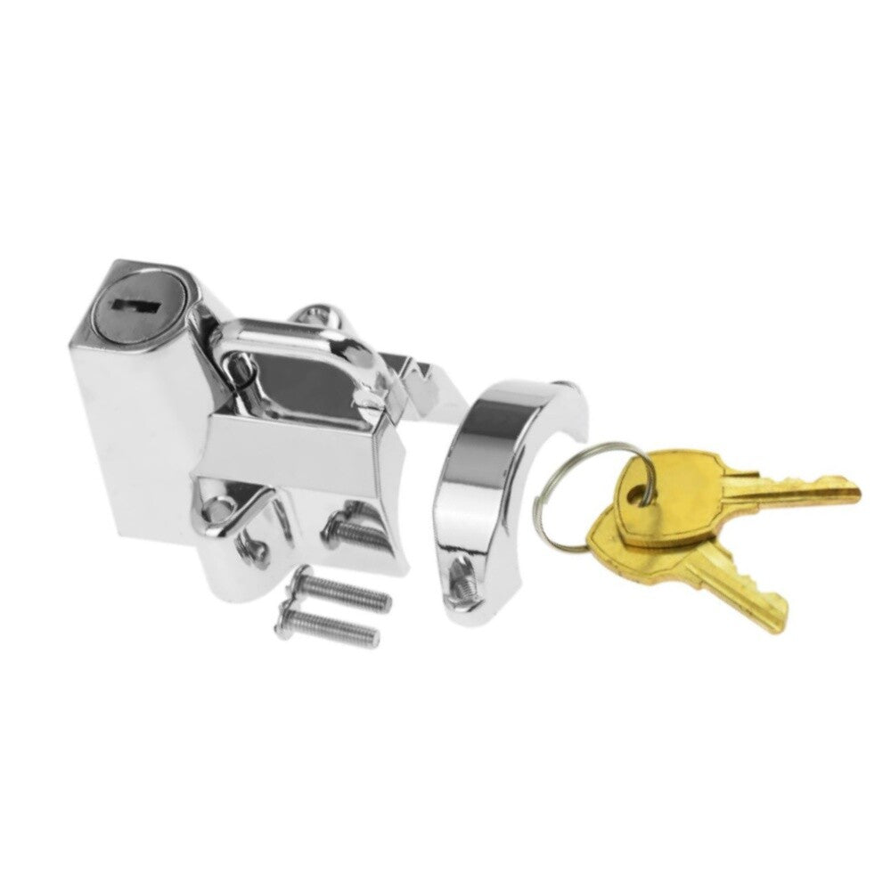 7/8 Chrome Helmet Lock Anti-theft w/Keys Universal for Harley Sportster XL 883