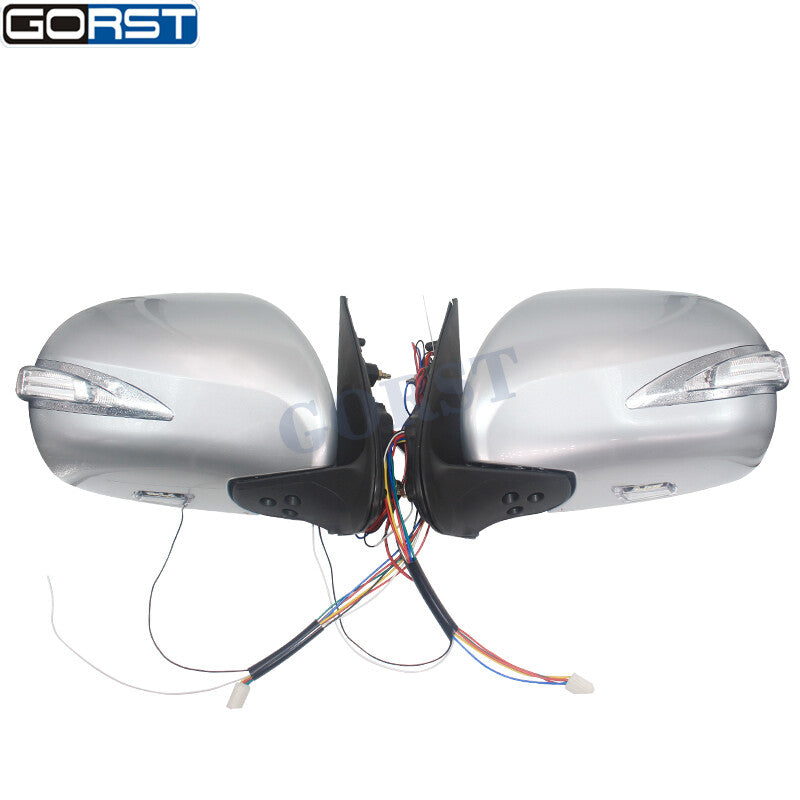 Suitable for Toyota Hiace Silver electric reflector rearview mirror exterior LED lights