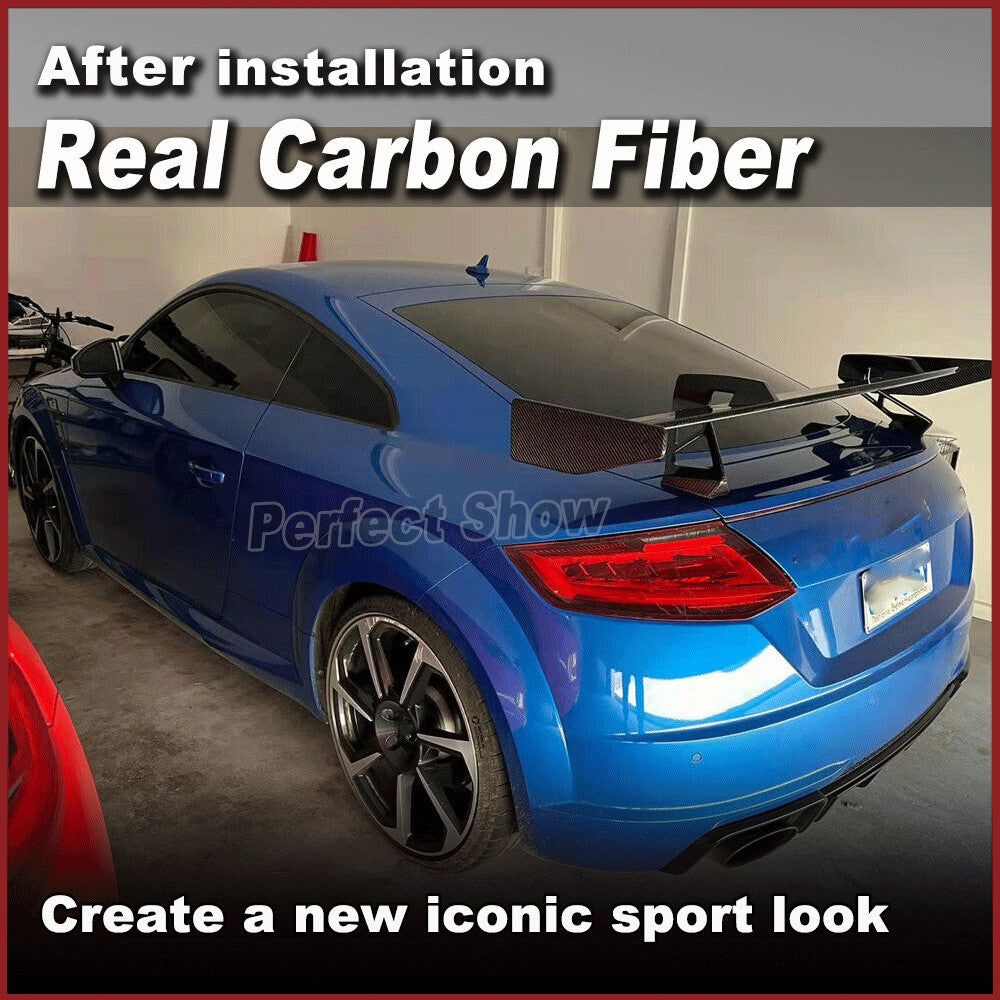 for Audi TT TTS TTRS MK3 8S 2015-2020 DRY Carbon Fiber Rear Trunk Spoiler Wing