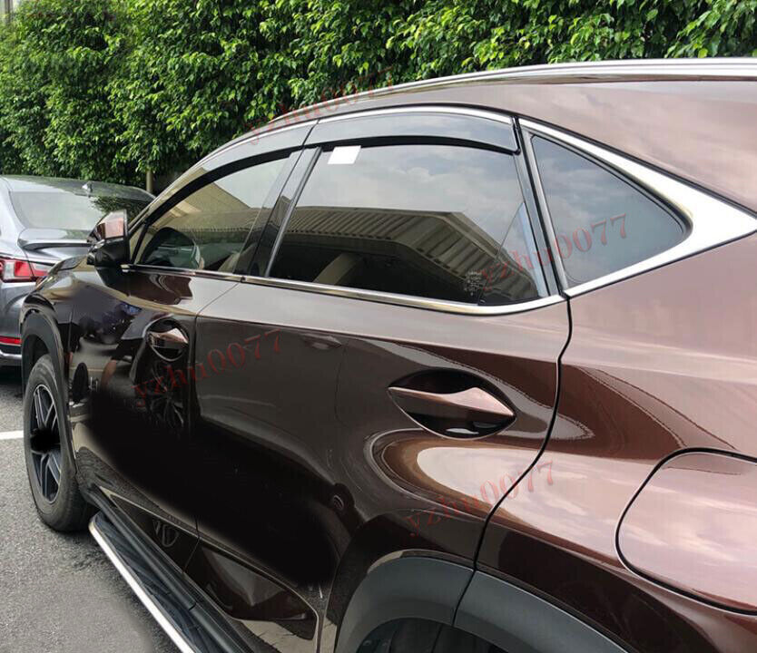for Lexus NX200t 300h 15-21 Smoke Window Visor Vent Sun Shade Rain Guard Shield