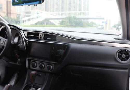 Silver Titanium Central Console Instrument Strip Trim for Toyota for Corolla 17-2018