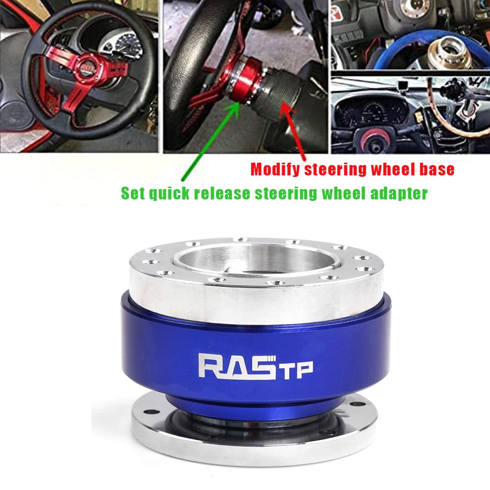 14IN Blue Steering Wheel + Black Quick Release + 131H Hub Adapter for Honda for CR-V