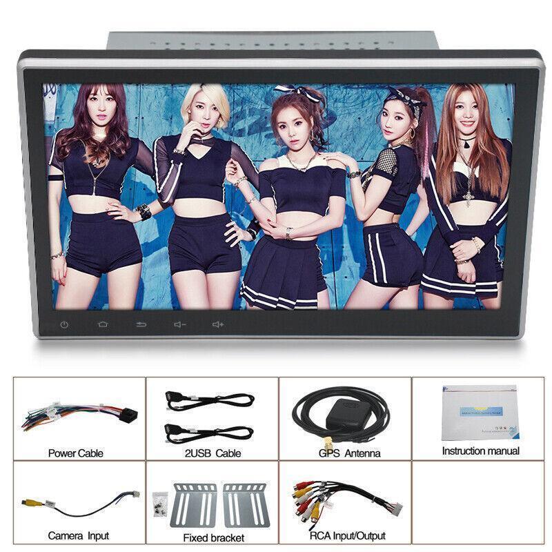 10.1 2Din Navi 1+16G Flip Up Car Quad Core Android Stereo Radio GPS MP5 Player
